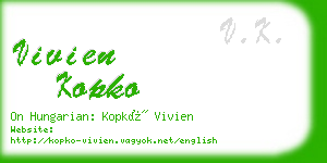 vivien kopko business card